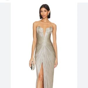 Reina Gown in Gunmetal MARIA LUCIA HOHAN